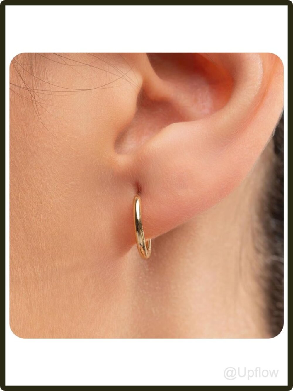 Titanium Hoop Earrings Women's Hypoallergenic Huggie Cartilage Piercing Gift